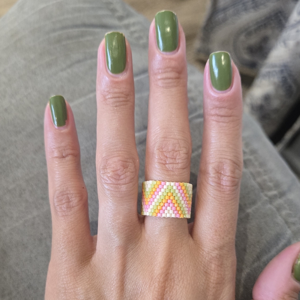 Colorful Beaded Ring - Picture 3 of 3